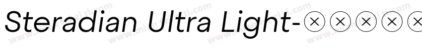 Steradian Ultra Light字体转换